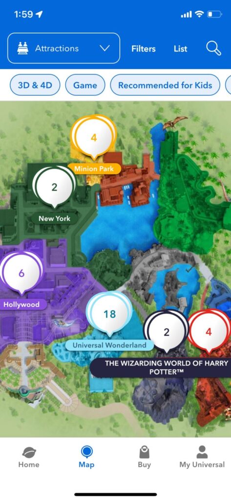 USJ app map